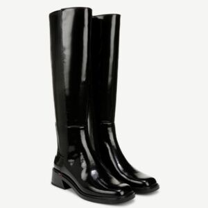Franco Sarto Giselle Knee High Boot In Black Patent Leather / Black Leather